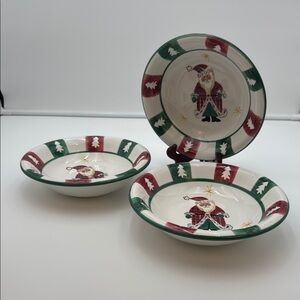 Cooks Club CKA4 Pattern Holiday Soup Bowls set of three